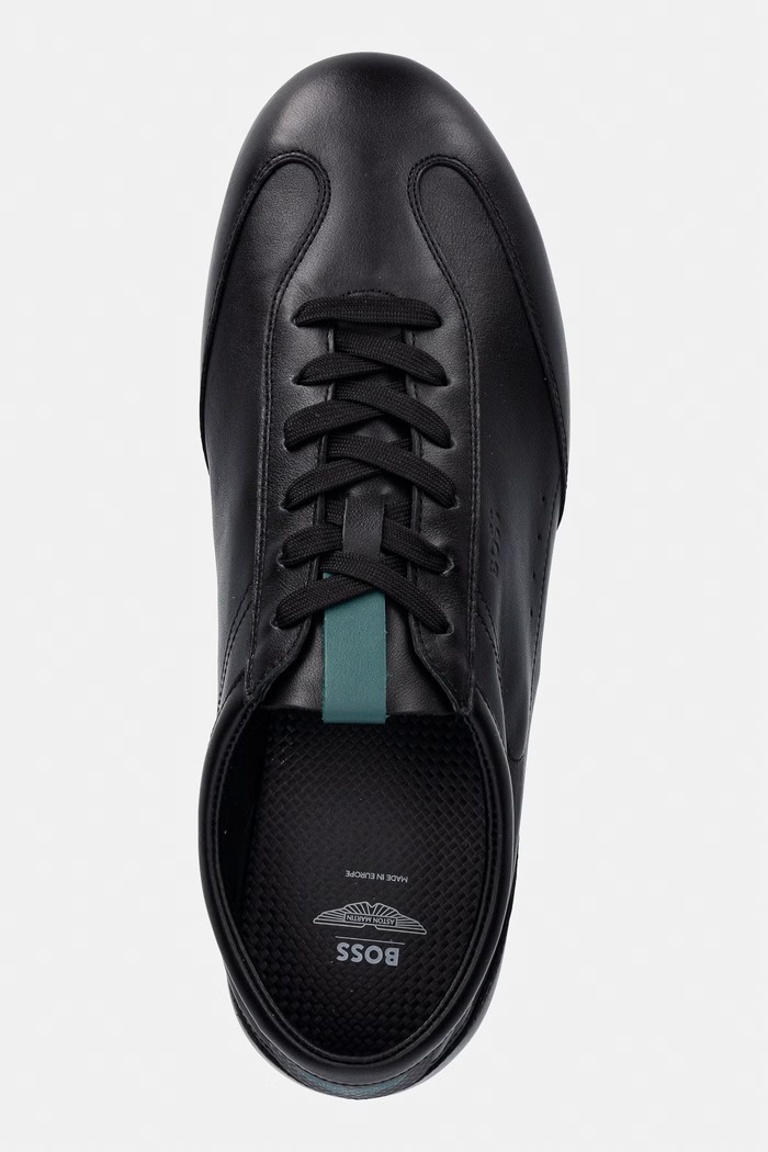 BOSS Lineor кроссовки для мужчин кожаные чёрный 50570018.003