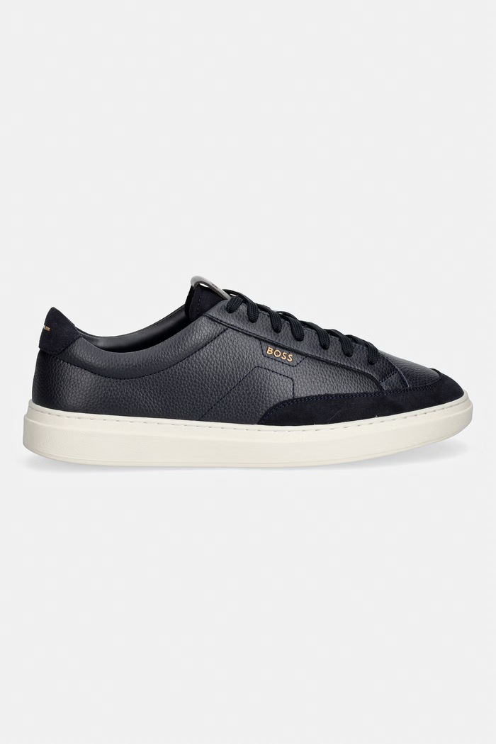 BOSS Kieran sneakersy męskie skórzane 50568536.402 granatowy AW26