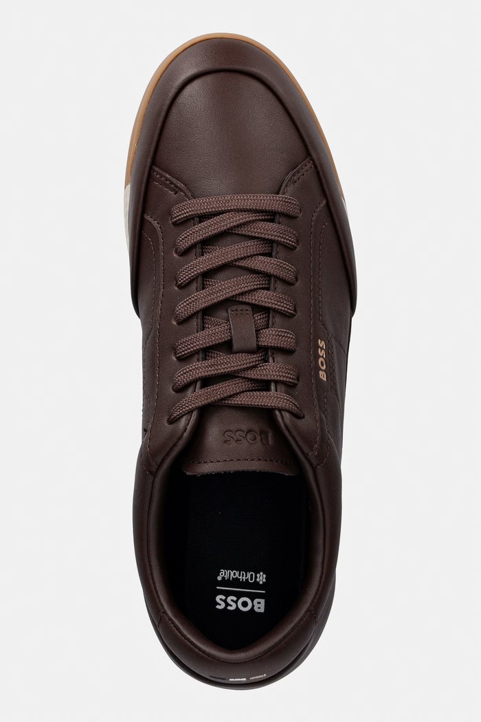 BOSS sneakers pentru bărbați, din piele maro 50568493.201