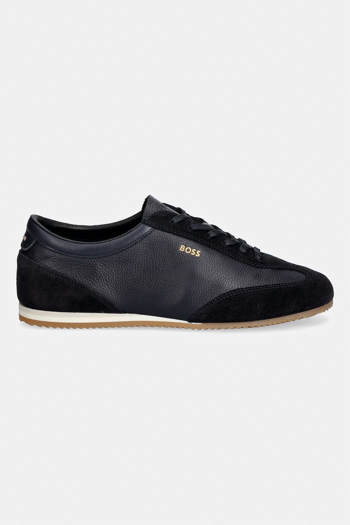 BOSS Lineor tenisky pánske kožené 50568463.402 tmavomodrá AW26