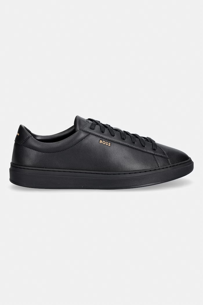 BOSS Kieran sneakers pentru bărbați, din piele 50552853.007 negru AW26