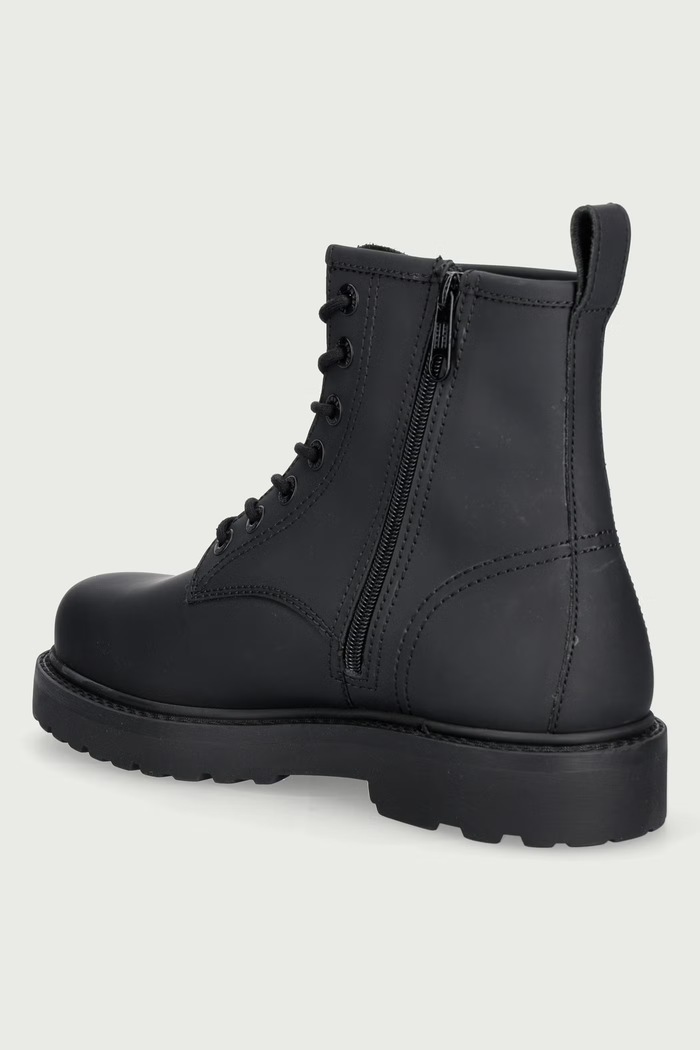 Obuća Tommy Jeans Gležnjače za muškarce od kože ARCHIVE '01 RUBBER LACE BOOT EM0EM01781 crna