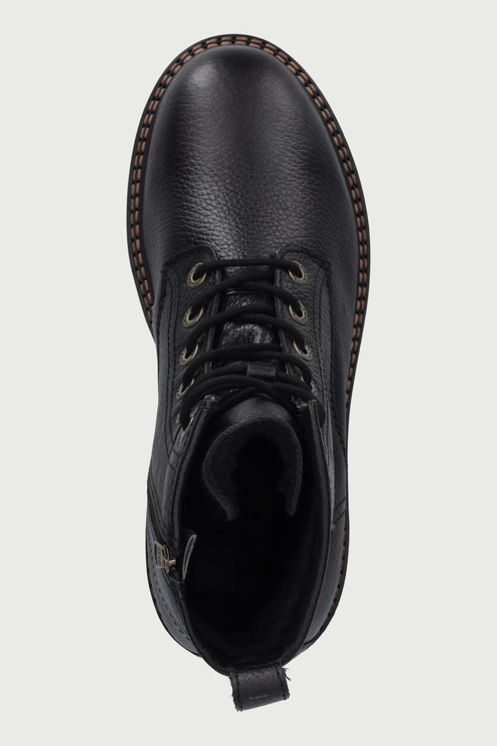 Topánky dámske kožené ARCHIVE '01 TUMBLE LACE UP WARM Tommy Jeans EM0EM01780 čierna