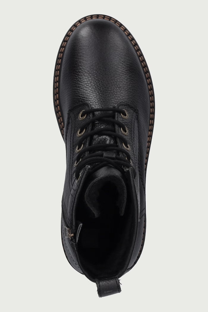 Topánky dámske kožené ARCHIVE '01 TUMBLE LACE UP WARM Tommy Jeans EM0EM01780 čierna