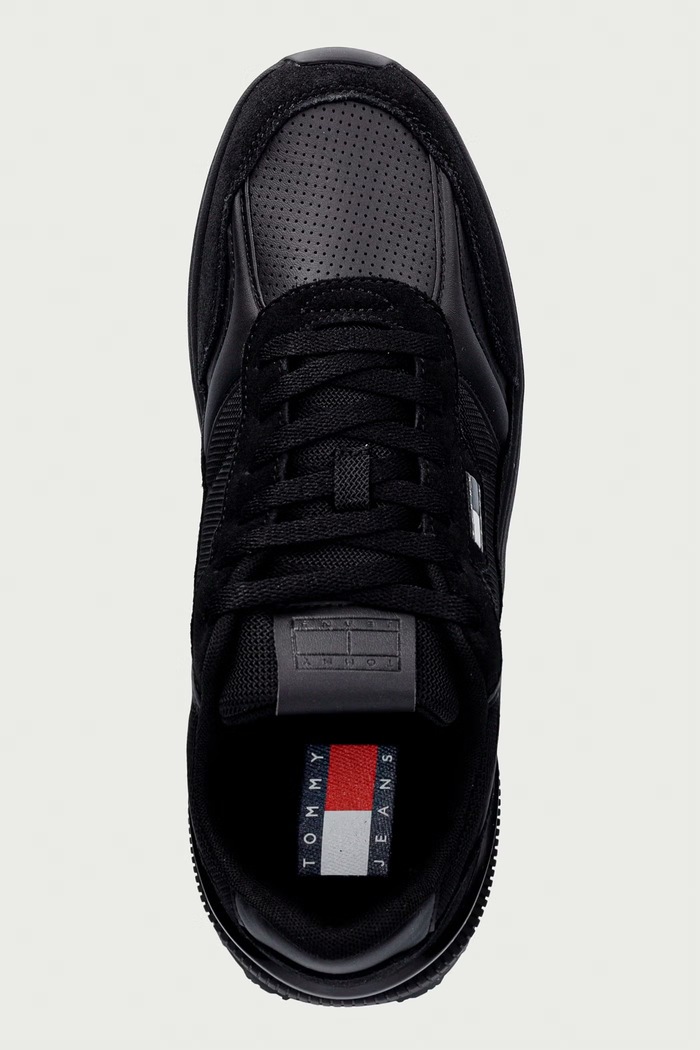 TOMMY JEANS MIX RUNNER sneakers Ανδρικά Tommy Jeans EM0EM01775 μαύρο