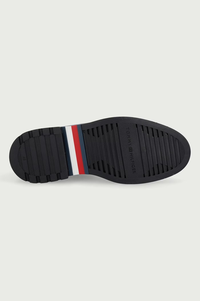 Боти челси мъжки от кожа CORPORATE CASUAL LTH BOOT Tommy Hilfiger черен FM0FM06174
