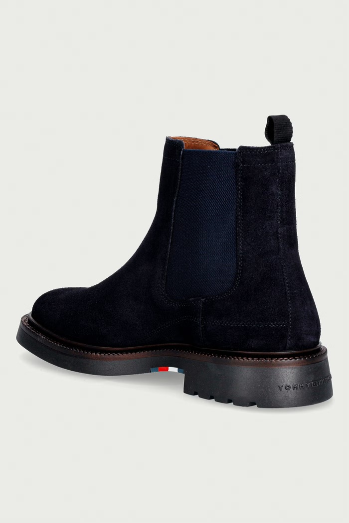 Παπούτσια Tommy Hilfiger μπότες τσέλσι ανδρικές σουέτ CORPORATE CASUAL SUEDE CHELSEA FM0FM05952 σκούρο μπλε