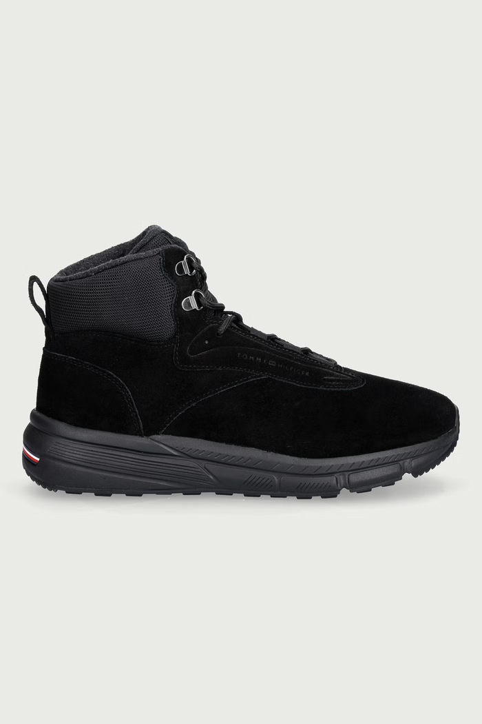Tommy Hilfiger Topánky pánske semišové SDE WARM HYBRID CHUKKA FM0FM06085 čierna AW26