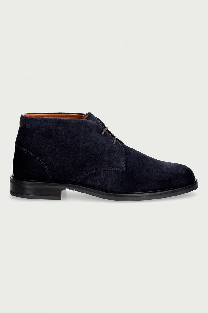 Tommy Hilfiger παπούτσια Ανδρικά σουέτ CORPORATE DRESSY SUEDE LACE BOOT FM0FM05951 σκούρο μπλε AW26