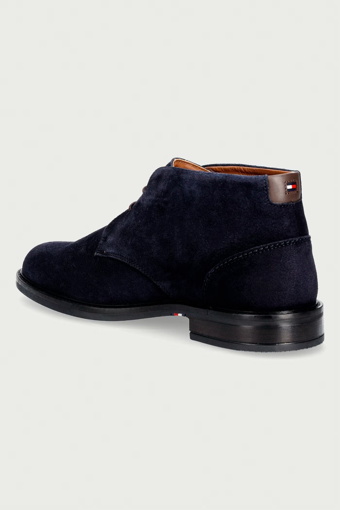 Παπούτσια Tommy Hilfiger παπούτσια Ανδρικά σουέτ CORPORATE DRESSY SUEDE LACE BOOT FM0FM05951 σκούρο μπλε