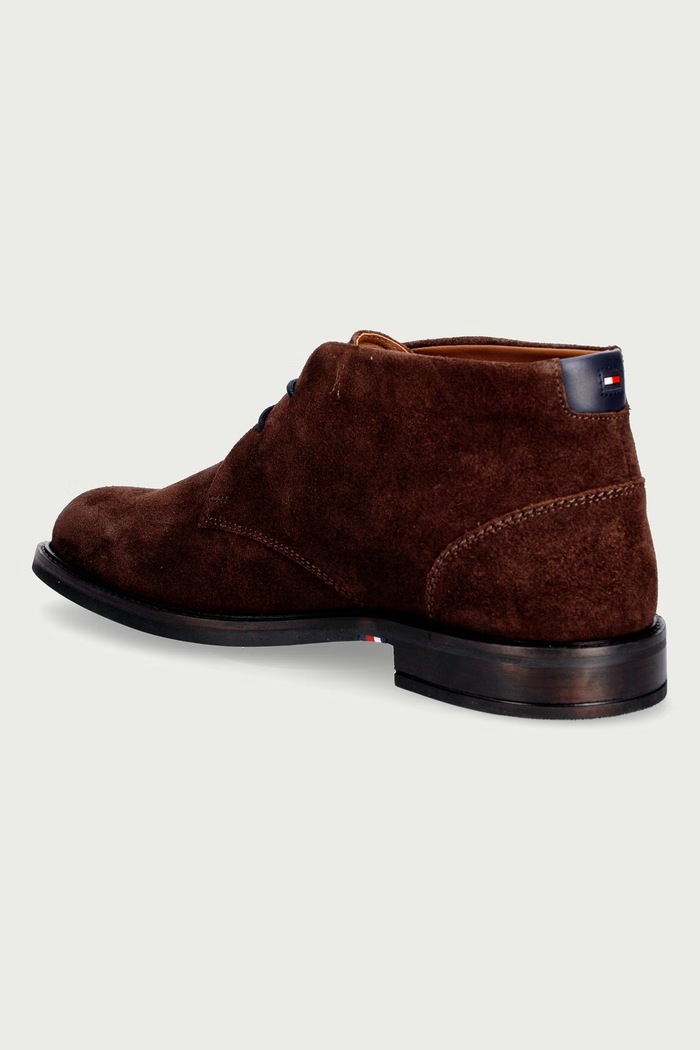 Παπούτσια Tommy Hilfiger παπούτσια Ανδρικά σουέτ CORPORATE DRESSY SUEDE LACE BOOT FM0FM05951 καφέ