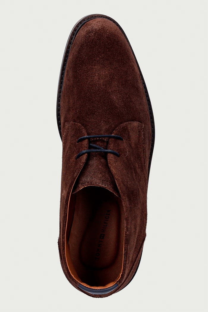 Tommy Hilfiger παπούτσια Ανδρικά σουέτ CORPORATE DRESSY SUEDE LACE BOOT καφέ FM0FM05951