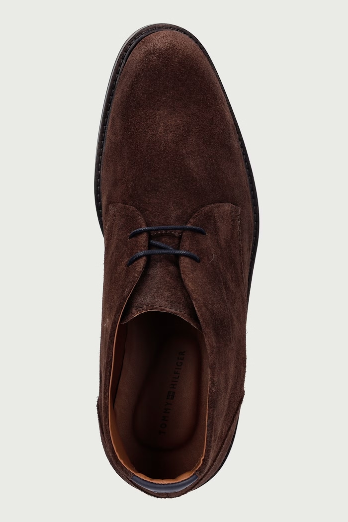 Topánky pánske semišové CORPORATE DRESSY SUEDE LACE BOOT Tommy Hilfiger FM0FM05951 hnedá