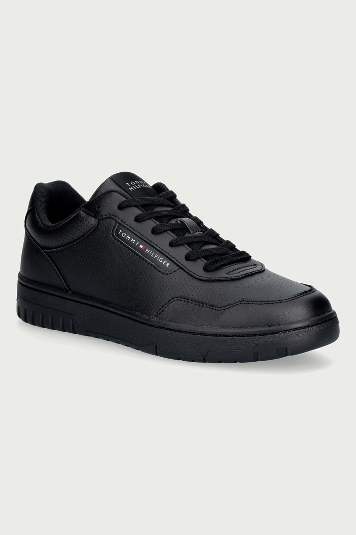 Tommy Hilfiger TH BASKET CORE LEATHER sneakers pánske čierna FM0FM05927