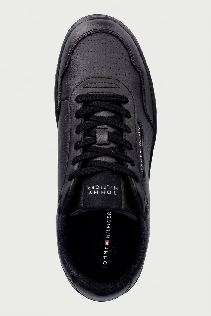 Tommy Hilfiger TH BASKET CORE LEATHER sneakers pánske čierna FM0FM05927