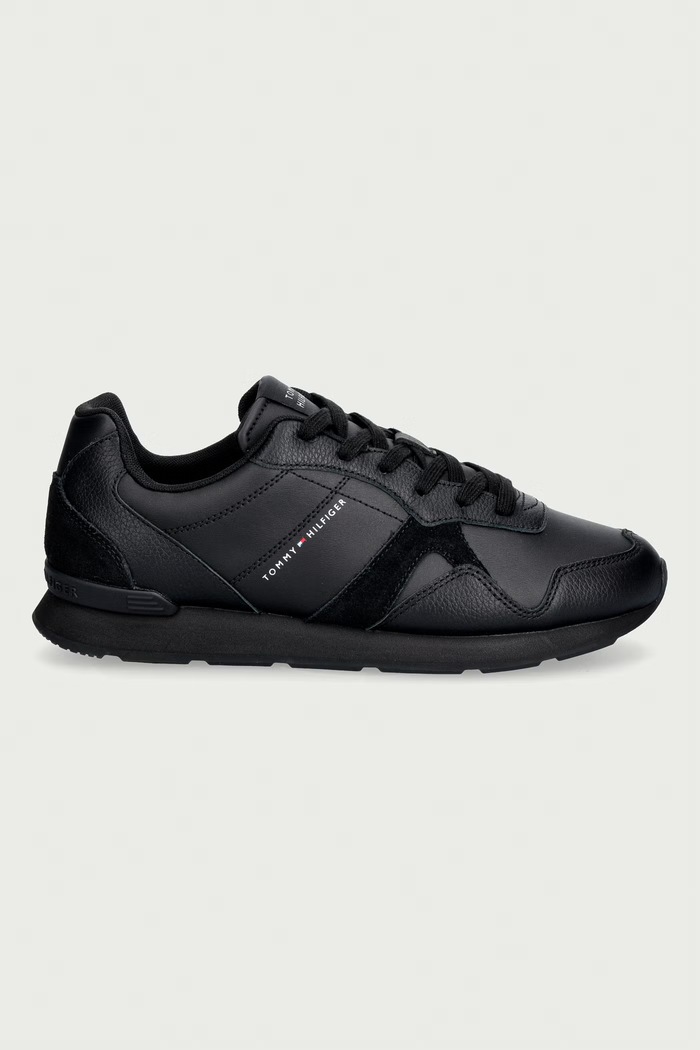 Tommy Hilfiger T CORE LTH RUNNER sneakers pánske FM0FM06002 čierna AW26