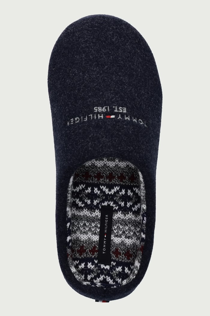 Kapcie męskie FELT HOUSE SHOE Tommy Hilfiger FM0FM06017 granatowy