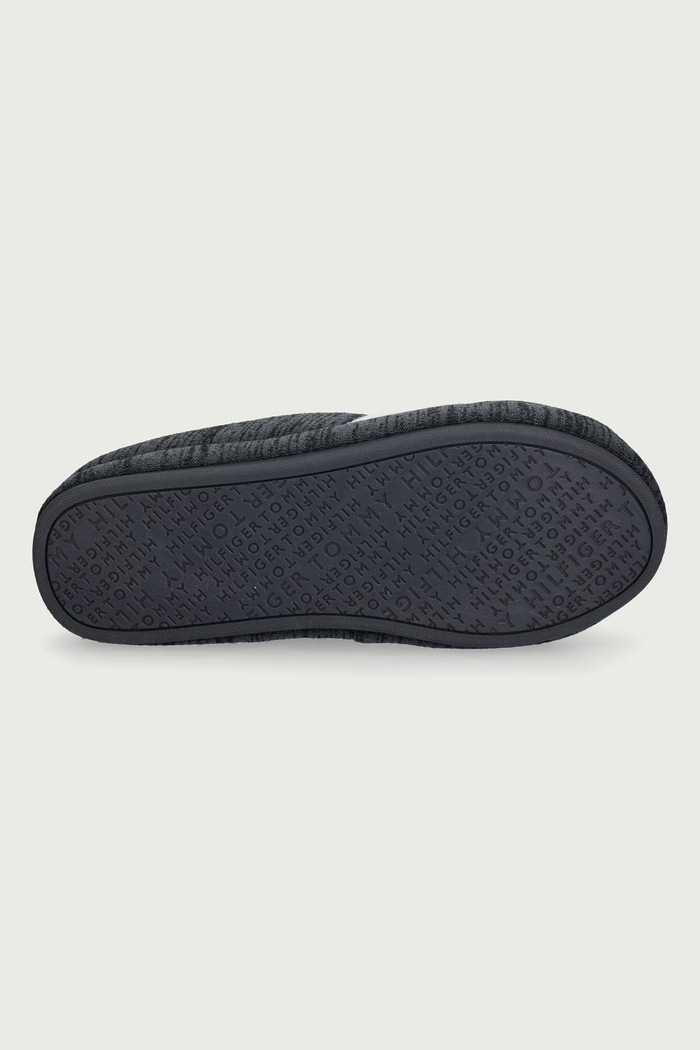 Pantofle pánské FLAG HOUSE SHOE Tommy Hilfiger šedá FM0FM06016