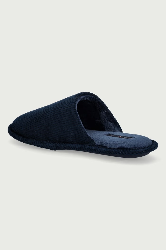 Obuv Tommy Hilfiger Papuče pánske CORDUROY HOUSE SHOES FM0FM06019 tmavomodrá
