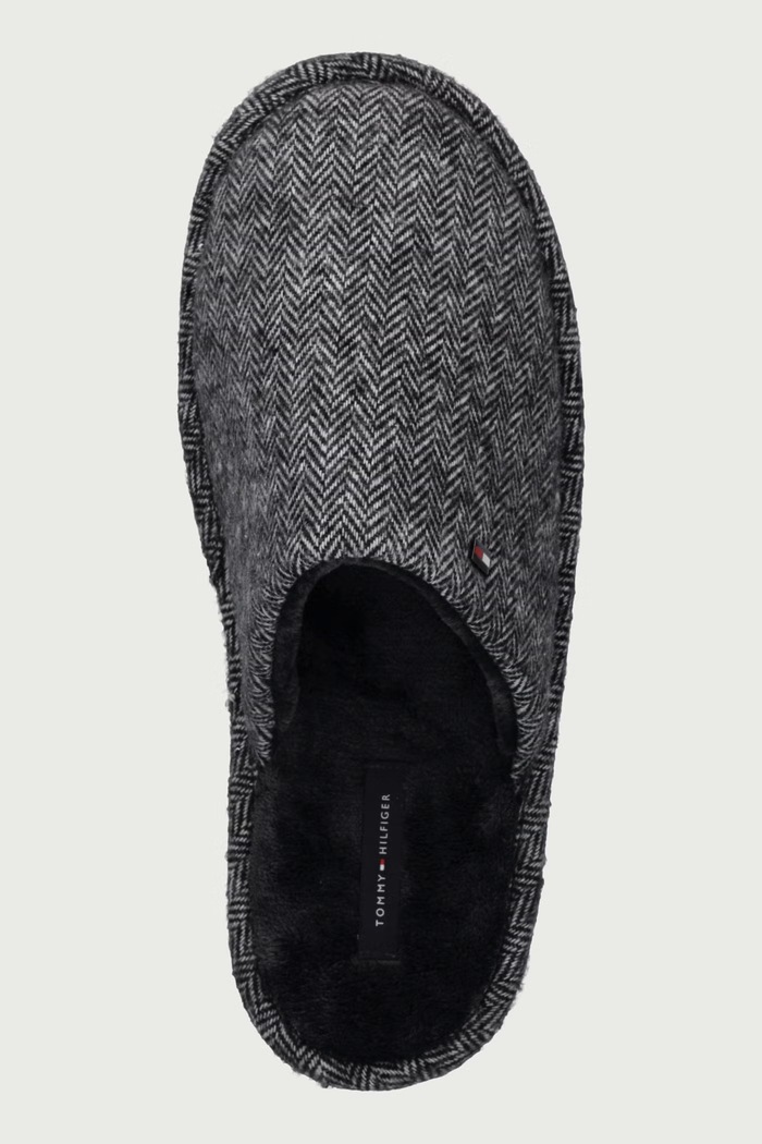Παντόφλες Ανδρικές HERRINGBONE HOUSE SHOE Tommy Hilfiger FM0FM06018 γκρί