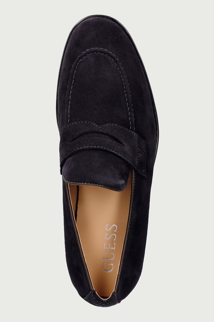 Loafersy męskie zamszowe DRIFTKIN Guess FMTDRI.SUE14.BLUE granatowy