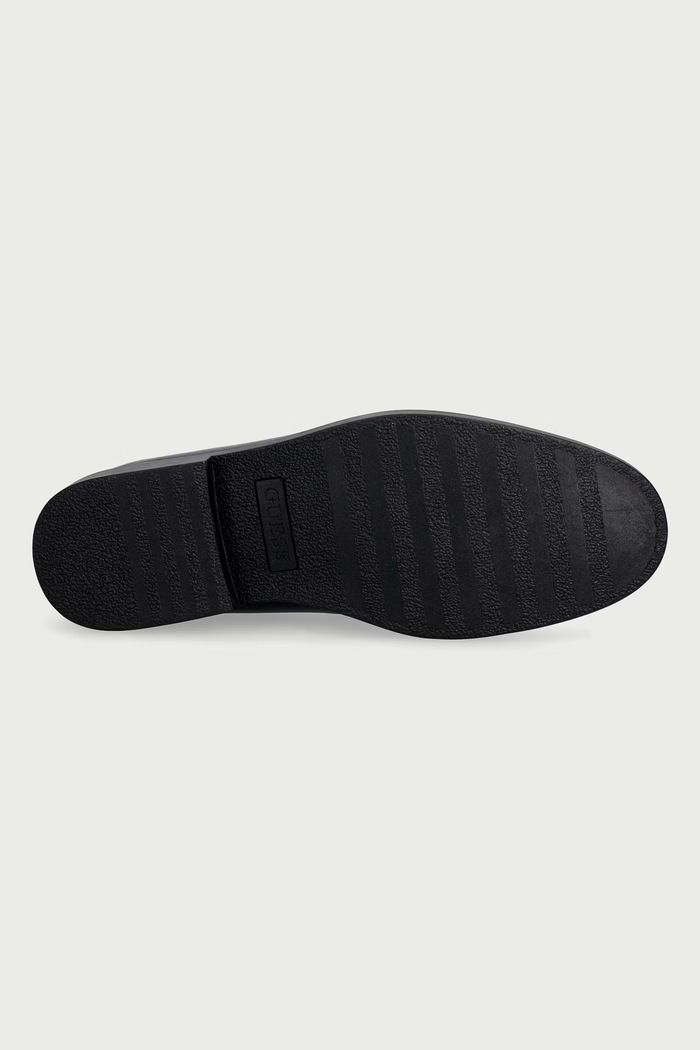 Guess mokasíny pánske kožené DRIFTKIN FMTDRI.LEA14.BLACK čierna