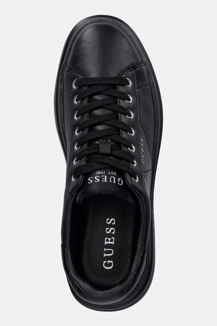 Guess ELBA6 tenisice za muškarce od kože crna FMTEL4.LEA12.BLACK
