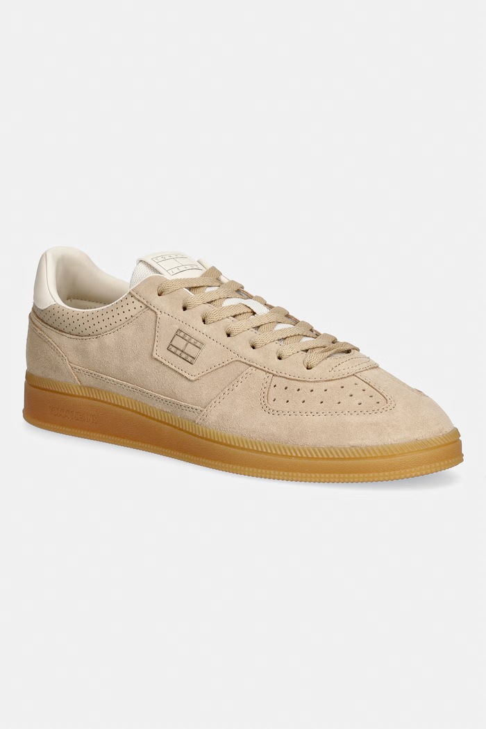Tommy Jeans THE GREENWHCH EDGE SUEDE sneakersy męskie zamszowe beżowy EM0EM01732
