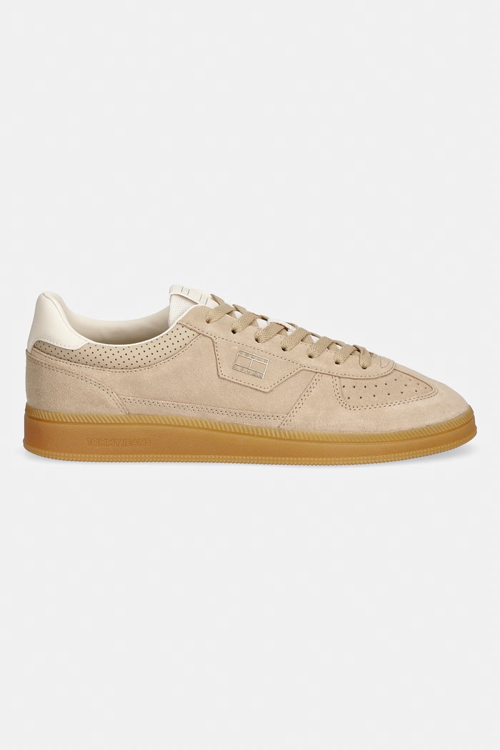 Tommy Jeans THE GREENWHCH EDGE SUEDE sneakersy męskie zamszowe EM0EM01732 beżowy AW26