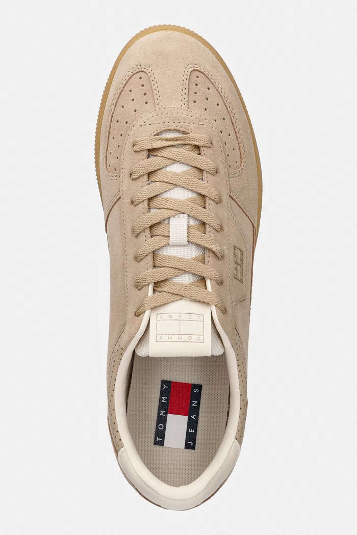 Tommy Jeans THE GREENWHCH EDGE SUEDE sneakersy męskie zamszowe beżowy EM0EM01732