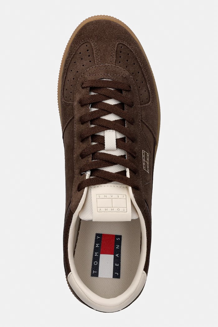 Tommy Jeans THE GREENWHCH EDGE SUEDE sneakersy męskie zamszowe brązowy EM0EM01732