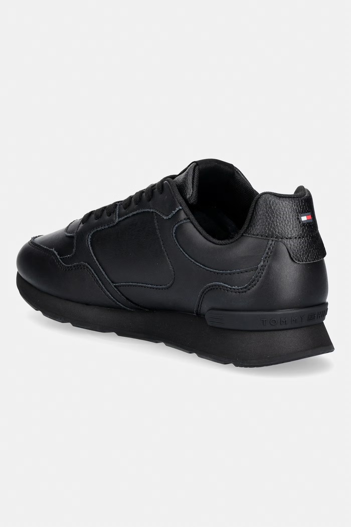 Παπούτσια Tommy Hilfiger LIGHT EVA RUNNER LEATHER sneakers Ανδρικά δερμάτινα FM0FM05906 μαύρο