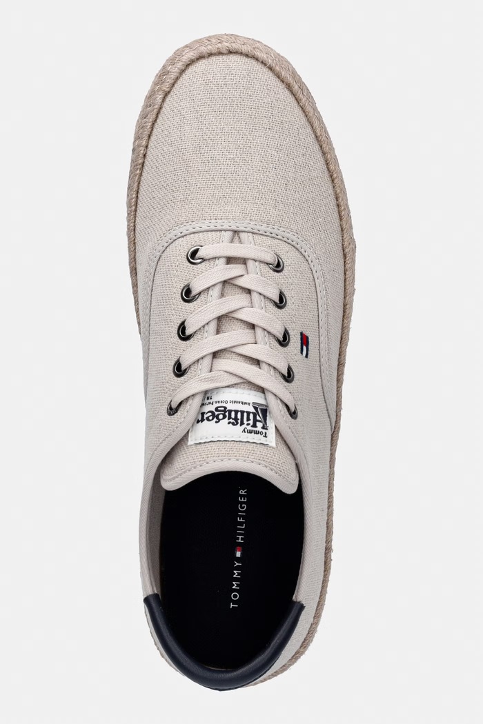 Tommy Hilfiger TH HI VULC CORE JUTTE CANVAS sneakersy męskie beżowy FM0FM05872