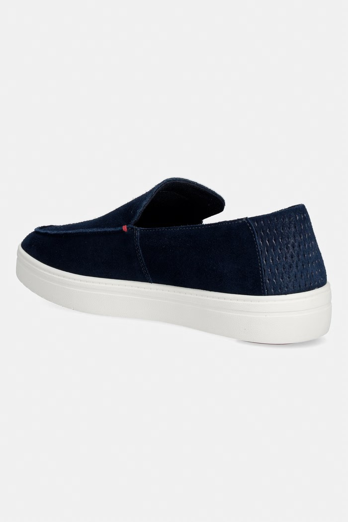 Obutev Tommy Hilfiger mokasini moški iz semiša MODERN LIGHT SUEDE LOAFER FM0FM05924 mornarsko modra