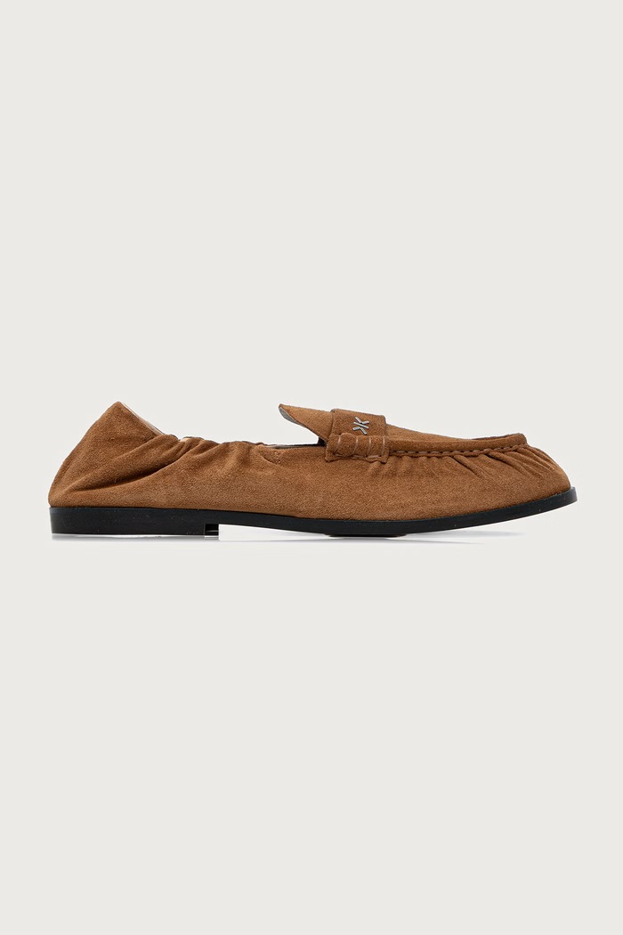 Kenzo Mokasinke za muškarce od brušene kože Loafer FG65LO410L57.87 smeđa AW26