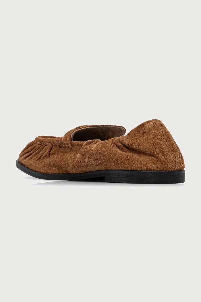 Obuća Kenzo Mokasinke za muškarce od brušene kože Loafer FG65LO410L57.87 smeđa