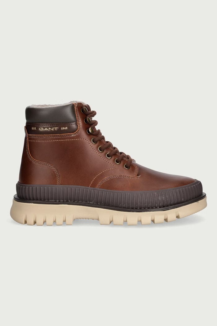 Gant Gležnjače za muškarce od kože Nebrada 33641489.G45 smeđa AW26