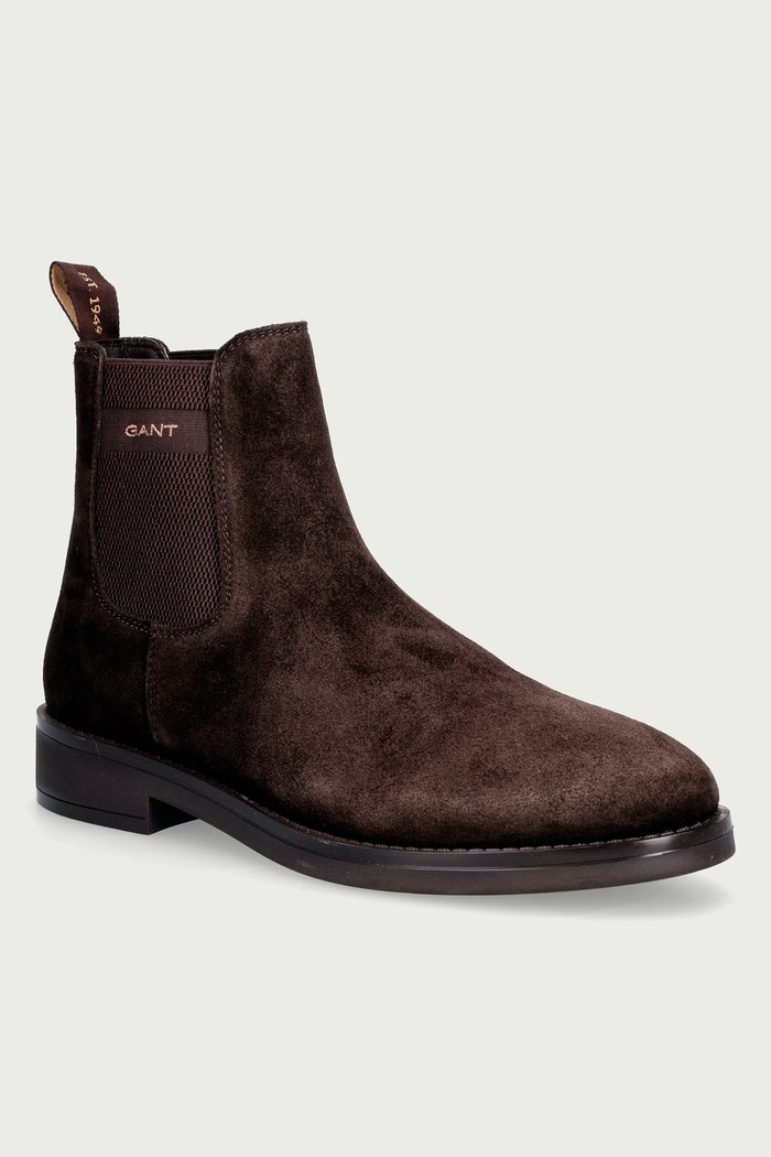 Gant Μπότες τσέλσι ανδρικές σουέτ Prepdale καφέ 33653493.G399