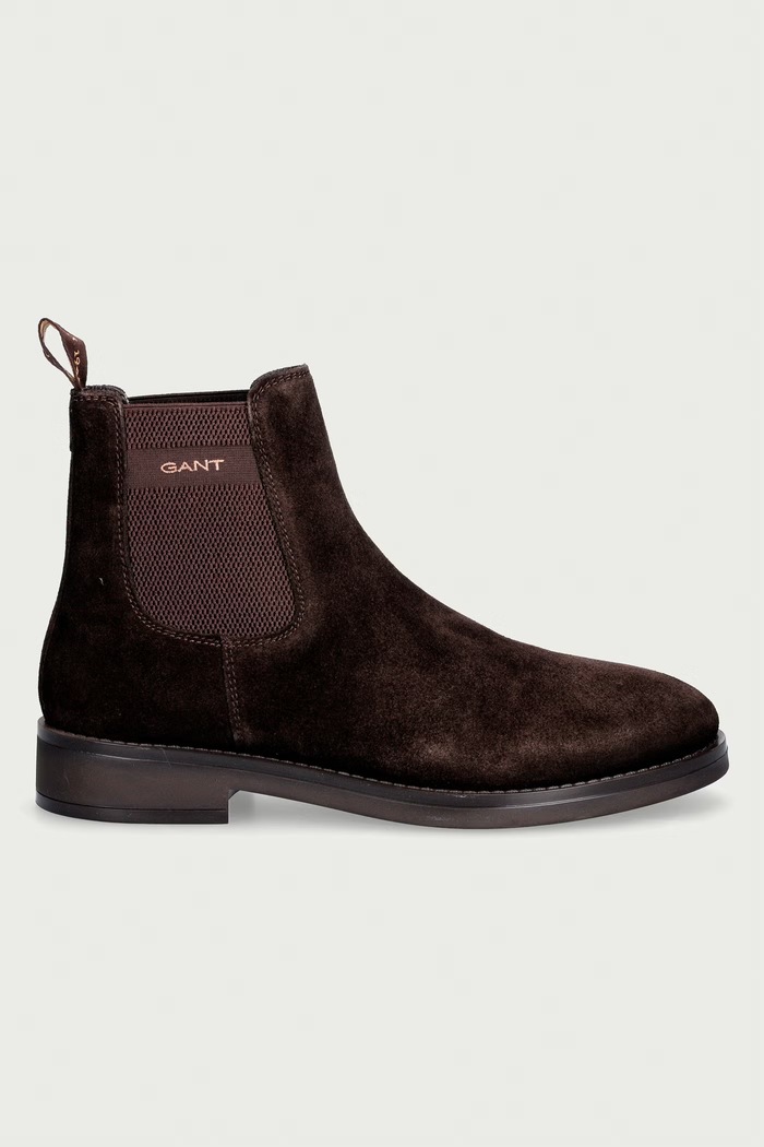 Gant Μπότες τσέλσι ανδρικές σουέτ Prepdale 33653493.G399 καφέ AW26