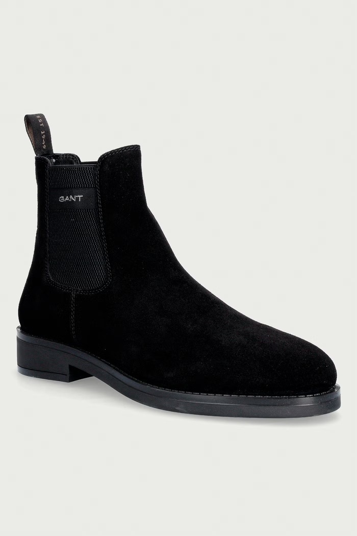 Gant Μπότες τσέλσι ανδρικές σουέτ Prepdale μαύρο 33653493.G00