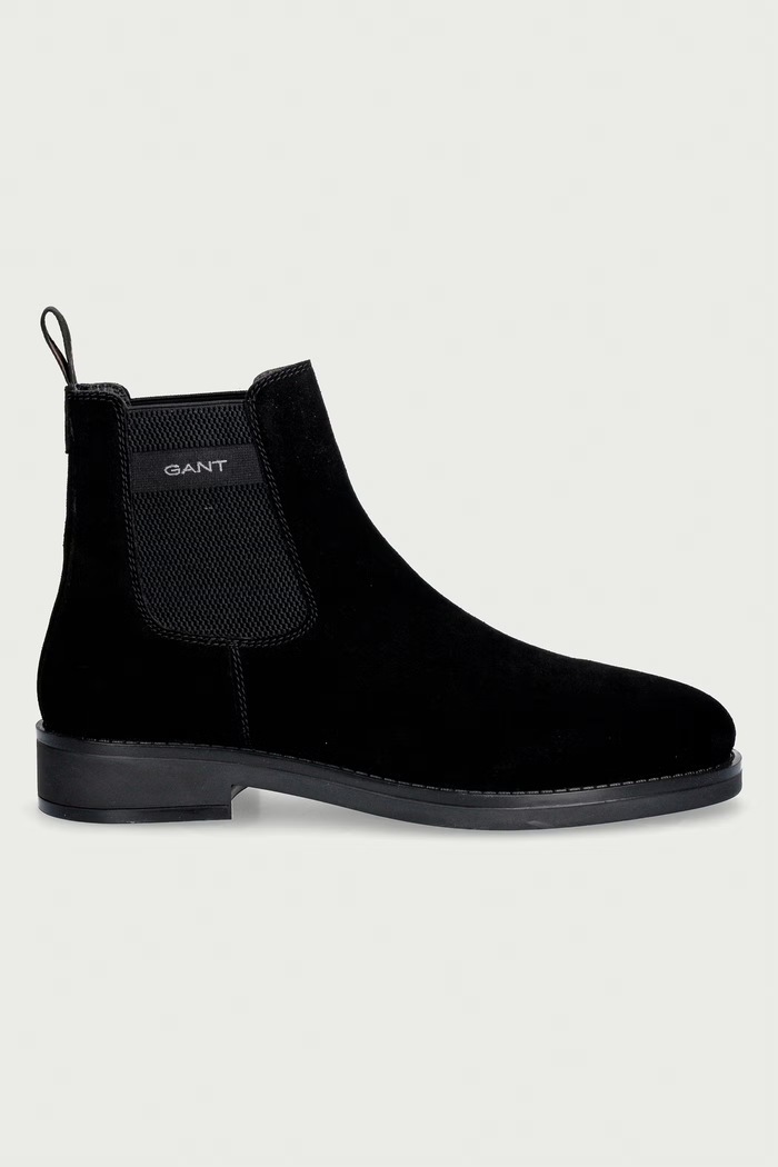 Gant Μπότες τσέλσι ανδρικές σουέτ Prepdale 33653493.G00 μαύρο AW26