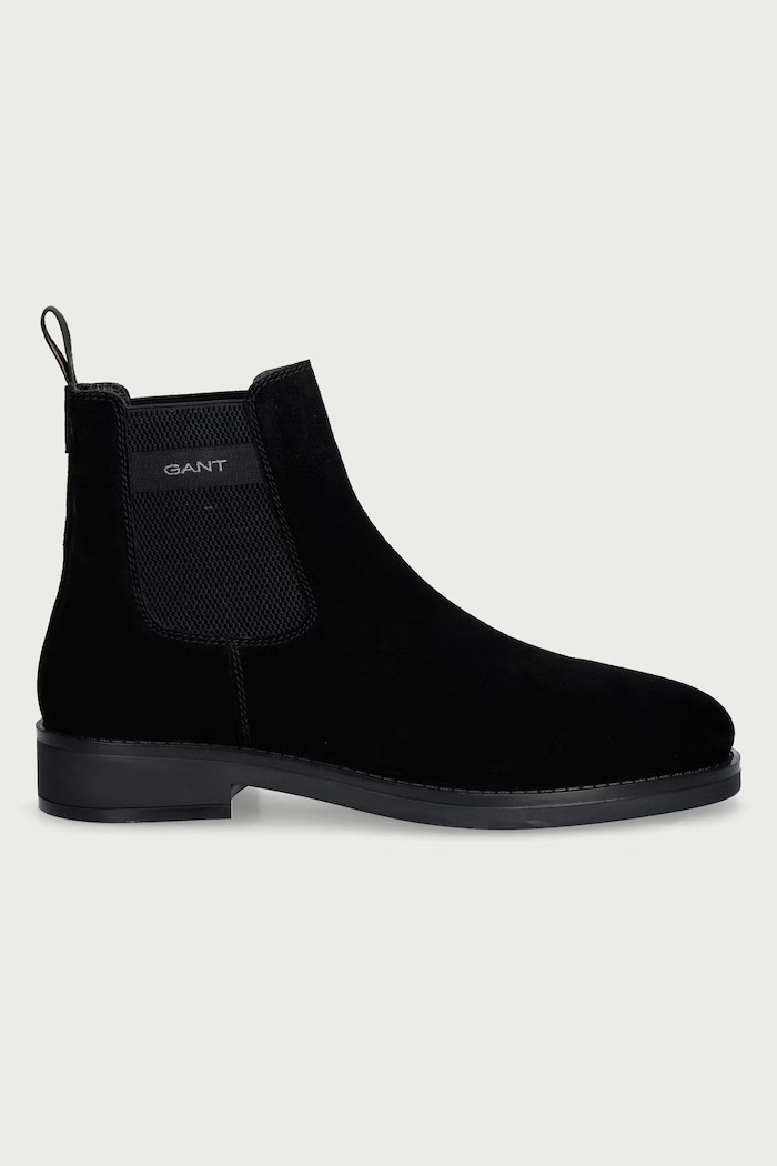 Gant Kotníkové Chelsea boty pánské semišové Prepdale 33653493.G00 černá AW26
