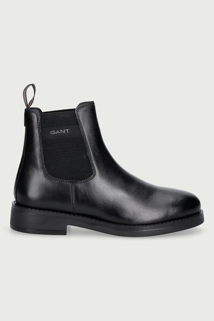Gant Chelsea čižmy pánske kožené Prepdale 33651492.G00 čierna AW26