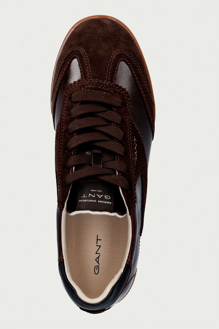 Baylle sneakers ανδρικά δερμάτινα Gant 33633478.G46 καφέ