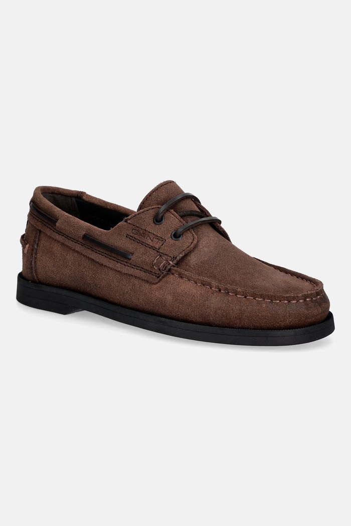 Gant мокасини мъжки от велур Yardport кафяв 33633403.G46