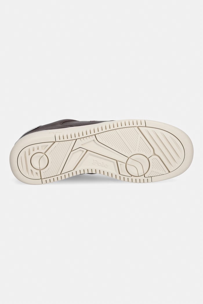 Polo Ralph Lauren Mastr Ct Sig sneakers ανδρικά δερμάτινα 809P13086003.201 καφέ