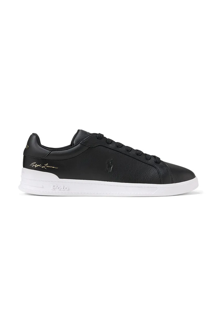Polo Ralph Lauren Hrt Crt Sig sneakers pánske kožené čierna 809P13083002.001