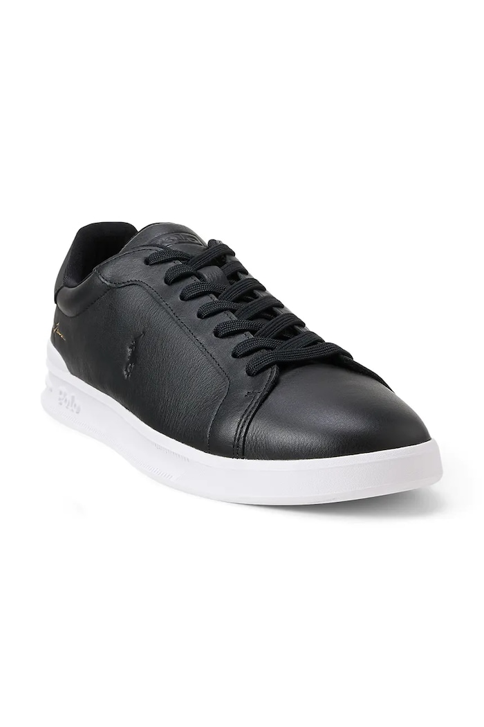Polo Ralph Lauren Hrt Crt Sig sneakers pánske kožené 809P13083002.001 čierna AW26