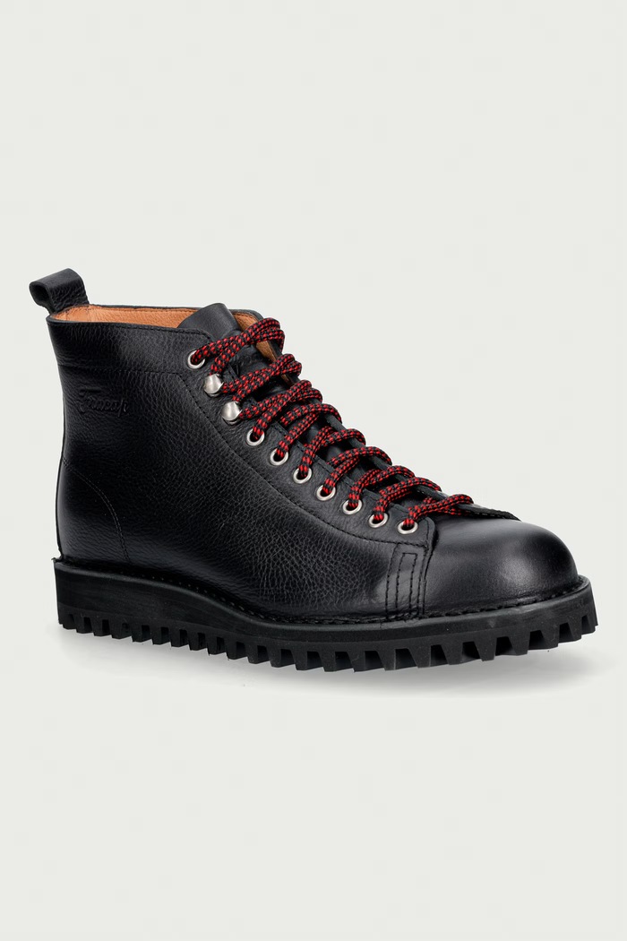 Fracap Półbuty skórzane czarny R200M.B