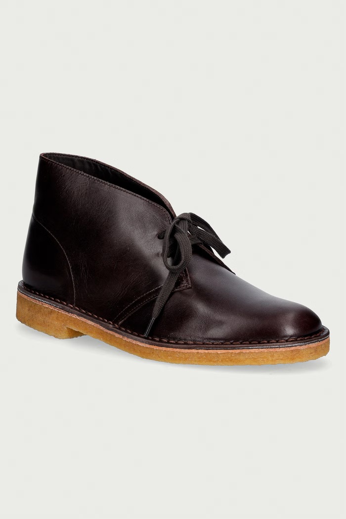 A.P.C. X CLARKS stivaletti alla caviglia in pelle marrone PXCEL.M53005